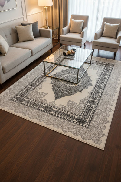 on the floor of a living room