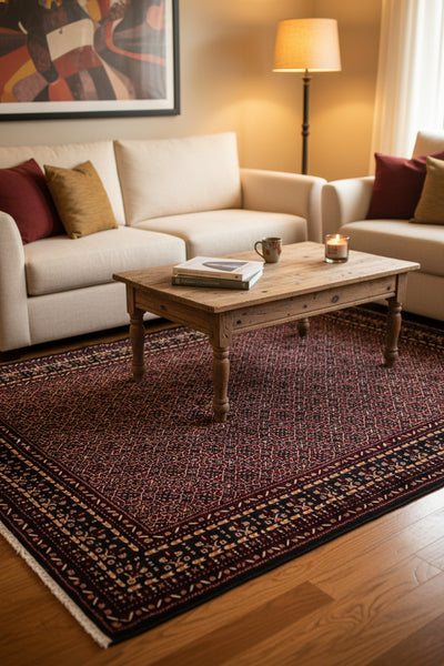 on the floor of a living room