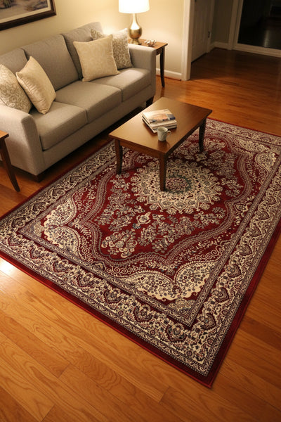 on the floor of a living room