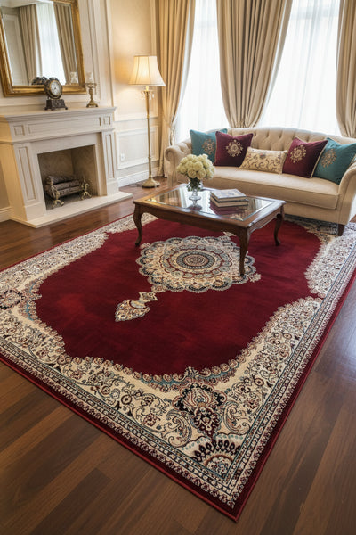 on the floor of a living room