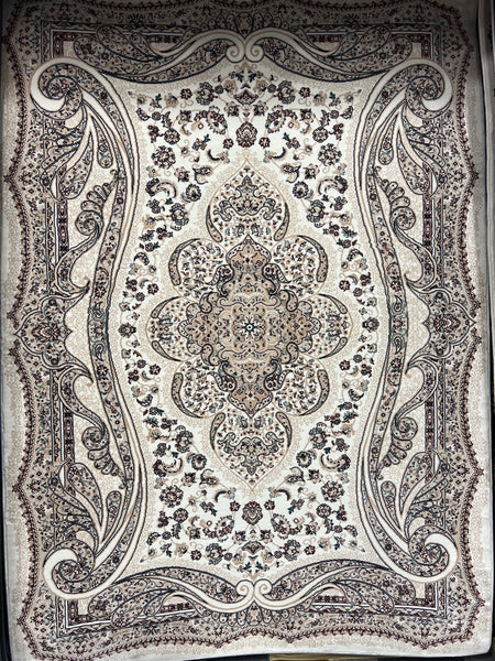 Leila Ivory Super Silk Rug