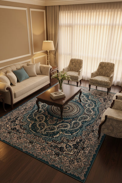 on the floor of a living room