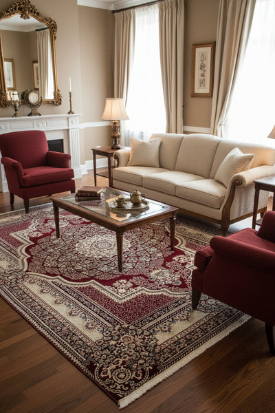 on the floor of a living room