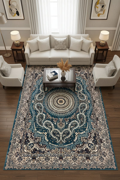 on the floor of a living room