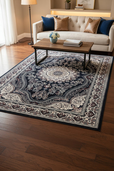 on the floor of a living room