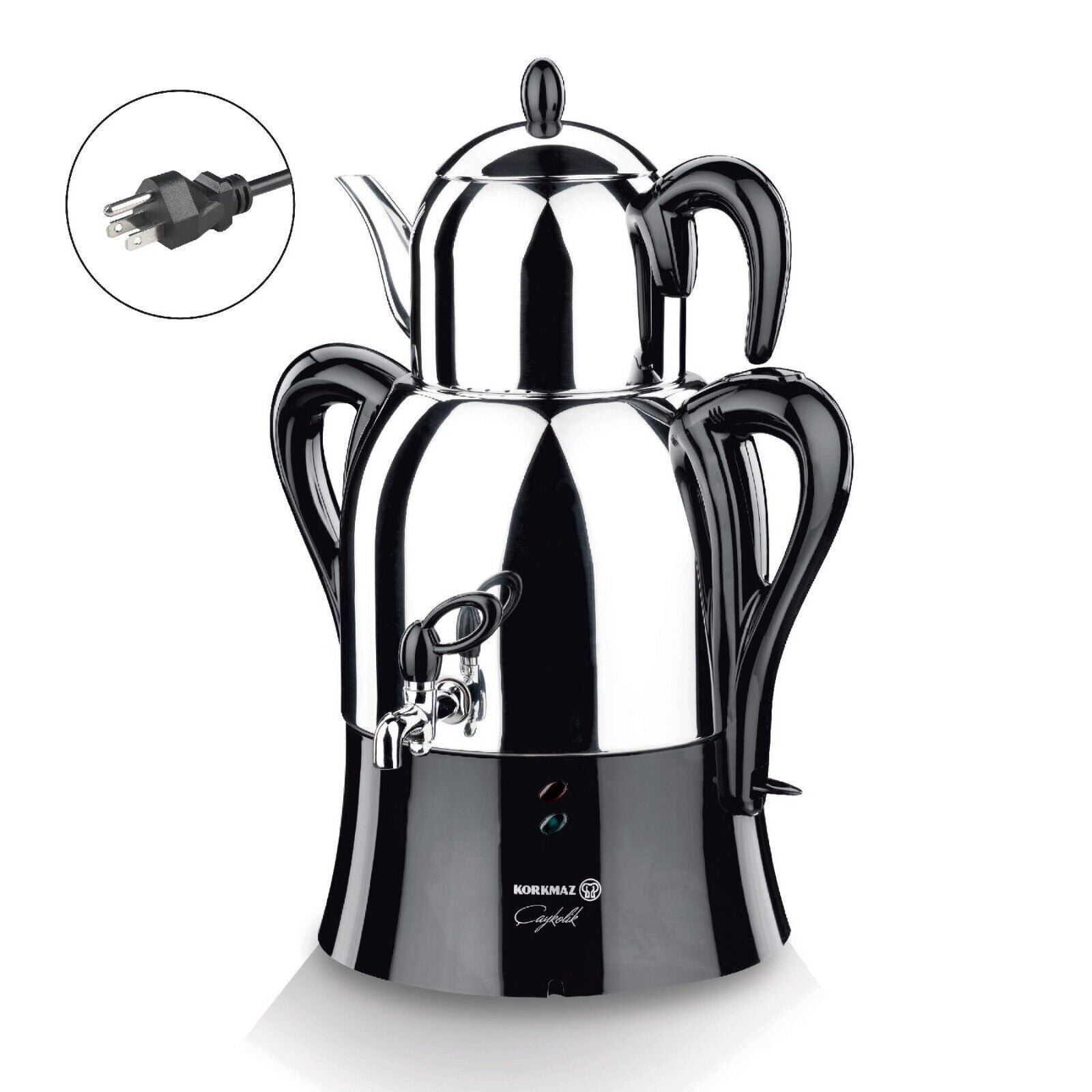 A341-14 Çaykolik Electrical Samovar Black